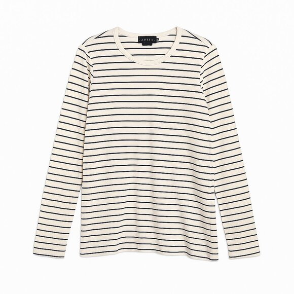 HATCH Nursing Maternity Casual Striped Pima Cotton Long Sleeve Tee Size 0 (XS) - Picture 1 of 11